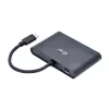 USB-C uz HDMI ceļojumu adapteris ITEC i-tec USB C HDMI Travel Adapter PD/Data — melns, mikroshēmojums RTS5403/RTS5404/RTS5411/PS176, 90×58×14 mm