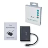 USB-C uz HDMI ceļojumu adapteris ITEC i-tec USB C HDMI Travel Adapter PD/Data — melns, mikroshēmojums RTS5403/RTS5404/RTS5411/PS176, 90×58×14 mm