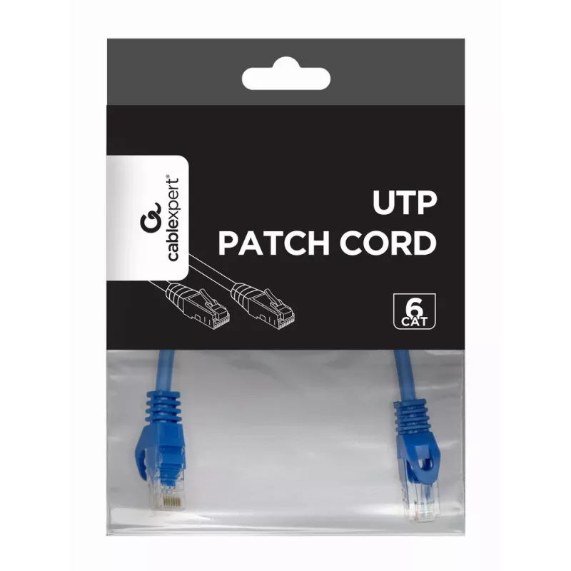 Tīkla kabelis Gembird PP6U-0.25M/B RJ-45 Cat6 0.25m zils