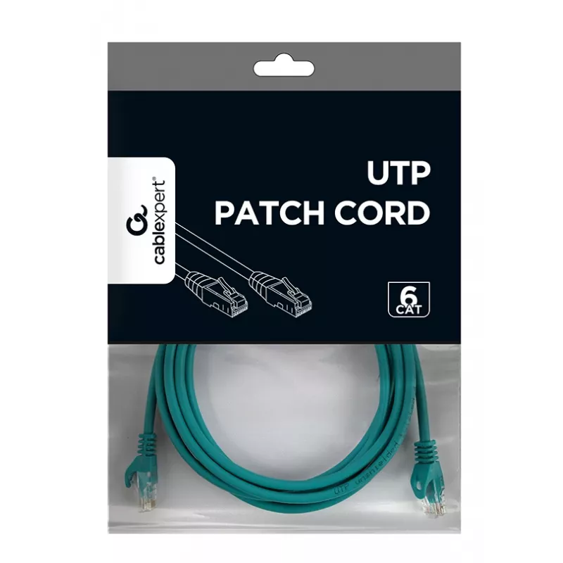 Tīkla kabelis Gembird PP6U-3M RJ-45 Cat6 3m Zaļš