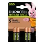 Duracell AAA (4 gab.) uzlādējamā baterija — niķeļa-metāla hidrīda (NiMH)