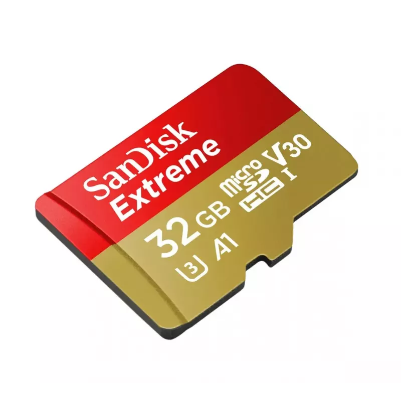 WESTERN DIGITAL SanDisk micro SDXC Extreme 32GB (A1/ V30/ U3/ UHS-I/ Cl.10/ R100/ W60) + adapteris darbības kamerai