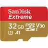WESTERN DIGITAL SanDisk micro SDXC Extreme 32GB (A1/ V30/ U3/ UHS-I/ Cl.10/ R100/ W60) + adapteris darbības kamerai