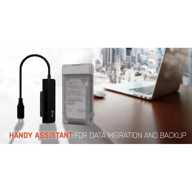 i-tec MySafe USB-C 3.1 Gen. 2 easy, HDD/SSD korpuss, 2.5 collas, Serial ATA, Serial ATA II, Serial ATA III, 10 Gbit/s, USB savienojamība, melns