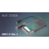i-tec MySafe USB-C 3.1 Gen. 2 easy, HDD/SSD korpuss, 2.5 collas, Serial ATA, Serial ATA II, Serial ATA III, 10 Gbit/s, USB savienojamība, melns