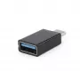 USB grafikas adapteris Gembird A-USB3-CMAF-01 — USB Type-C uz USB (USB 2.0 / 3.2 Gen 1), kompakts, melns