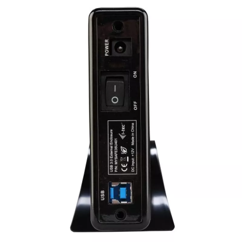 i-tec MYSAFE Advanced 3,5 collu USB 3.0, HDD korpuss, 3,5 collas, Serial ATA, Serial ATA II, Serial ATA III, 5 Gbit/s, USB savienojamība, Melna, Metāliska
