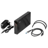 i-tec MYSAFE Advanced 3,5 collu USB 3.0, HDD korpuss, 3,5 collas, Serial ATA, Serial ATA II, Serial ATA III, 5 Gbit/s, USB savienojamība, Melna, Metāliska