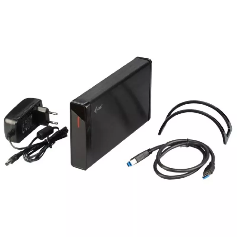 i-tec MYSAFE Advanced 3,5 collu USB 3.0, HDD korpuss, 3,5 collas, Serial ATA, Serial ATA II, Serial ATA III, 5 Gbit/s, USB savienojamība, Melna, Metāliska