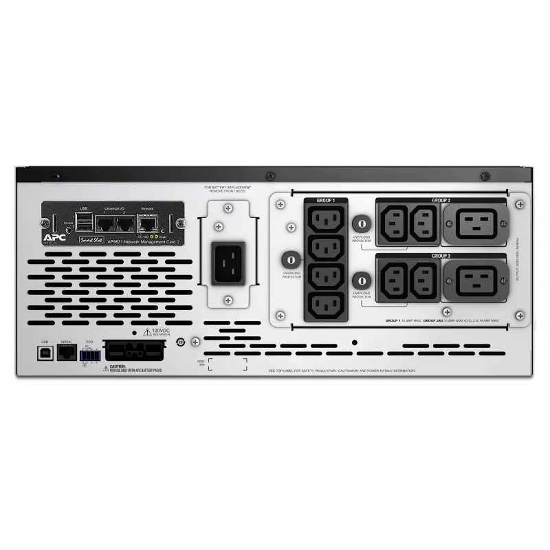 APC Smart-UPS X SMX2200HVNC - 2200VA, 8x C13 + 2x C19 izeja, USB, paplašināms darbības laiks, īss dziļums, NMC