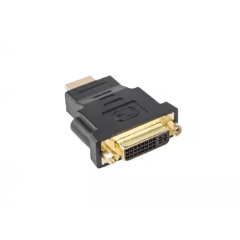 LANBERG kabeļa savienotāja adapteris HDMI (vīrišķais) uz DVI-D (sievišķais, 24+5) melns, 1920x1080@60Hz, ABS korpuss