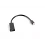 Video kabeļa adapteris LANBERG Mini DisplayPort (vīrišķais) uz HDMI Type A (sievišķais), 0,2 m, 1920x1200 @60Hz, DisplayPort 1.2, melns