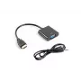 LANBERG Video kabeļa adapteris VGA (D-Sub) uz HDMI A tipa (standarta) 0,2 m Melns