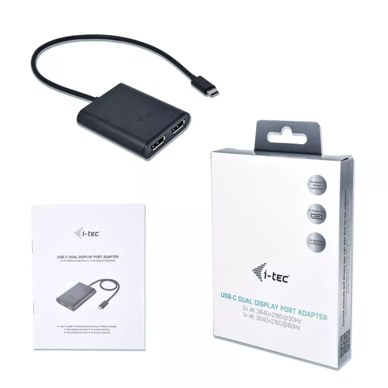 i-tec USB-C 3.1 Dual 4K DP video adapteris
