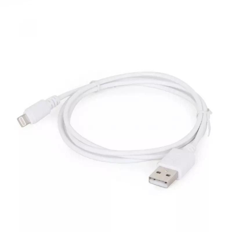Lightning kabelis Gembird CC-USB2-AMLM-2M-W — 2 m, Lightning uz USB A, USB 2.0, balts