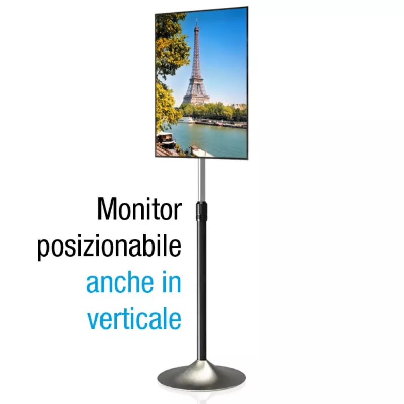 Techly ICA-TR10 reklāmas displeja statīvs 68,6 cm (27 collas) sudrabains