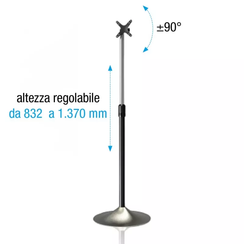 Techly ICA-TR10 reklāmas displeja statīvs 68,6 cm (27 collas) sudrabains