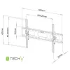 Techly 40-65 collu sienas kronšteins LED LCD televizoram ar slīpumu ICA-PLB 131L