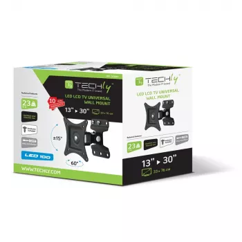 Techly 13-30 inch sienas kronšteins LED LCD TV pilnībā kustīgs ICA-LCD 201BK