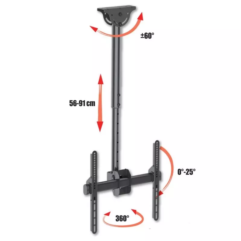Techly 32-55 Telescopic Ceiling Universal LED TV LCD Support” ICA-CPLB 944S