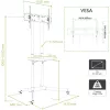 Techly Grīdas statīvs ar plauktu LCD / LED / plazmas 30-65 collu ICA-TR6