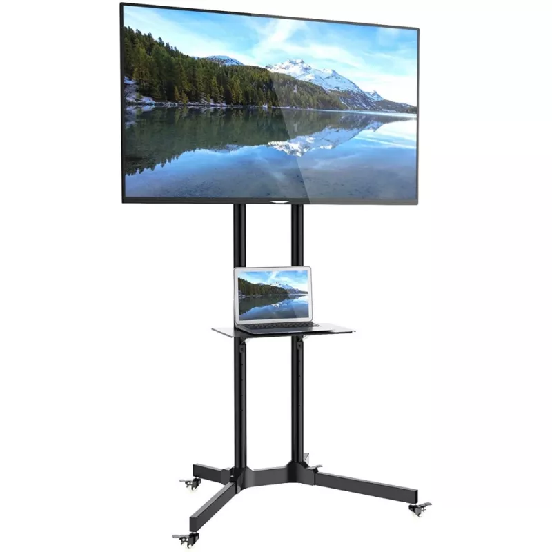 Techly Grīdas statīvs ar plauktu LCD / LED / plazmas 30-65 collu ICA-TR6