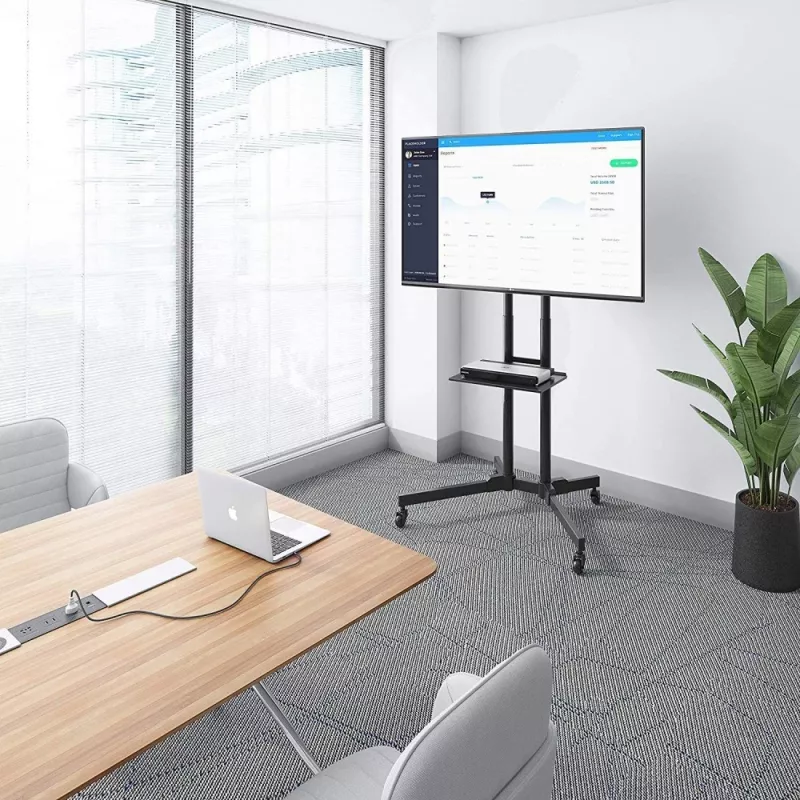 Techly Grīdas statīvs ar plauktu LCD / LED / plazmas 30-65 collu ICA-TR6