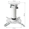Techly Bracket Universal Projector Ceiling Balts ICA-PM 200WH
