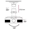 Techly Universal Ceiling Bracket for Projector, balta ICA-PM 100WH