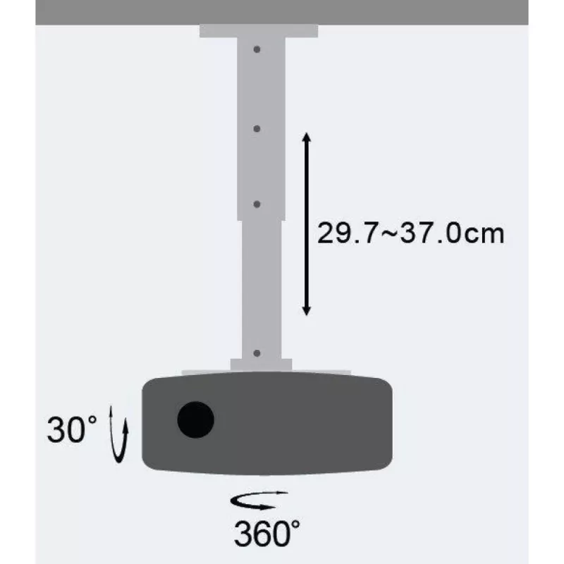 Techly Projector Ceiling Stand Extension 30-37 cm Sudraba ICA-PM 102S
