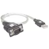 USB–seriālā adapteris Techly IDATA USB-SER-2T, USB-A tēviņš uz DB-9 tēviņš, 0,45 m, caurspīdīgi balts
