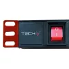 Techly I-CASE STRIP-81UD power distribution unit (PDU) 8 AC outlet(s) 1U Melns, Sarkans