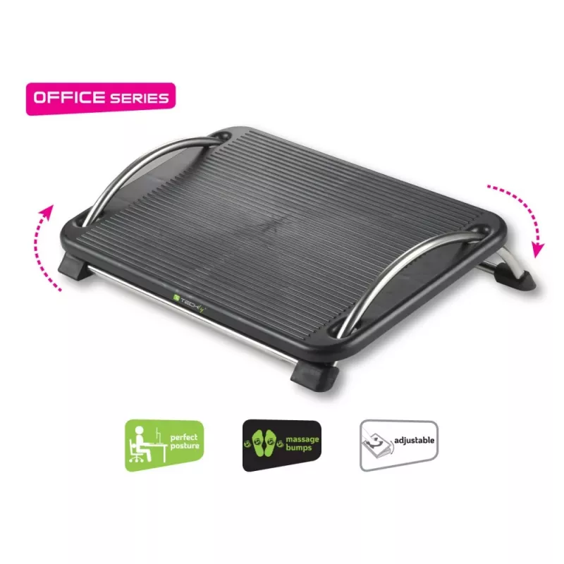 Techly regulējams kāju balsts ICA-FR 13, melns, ABS sintētika, 430 mm, 280 mm, 1.24 kg