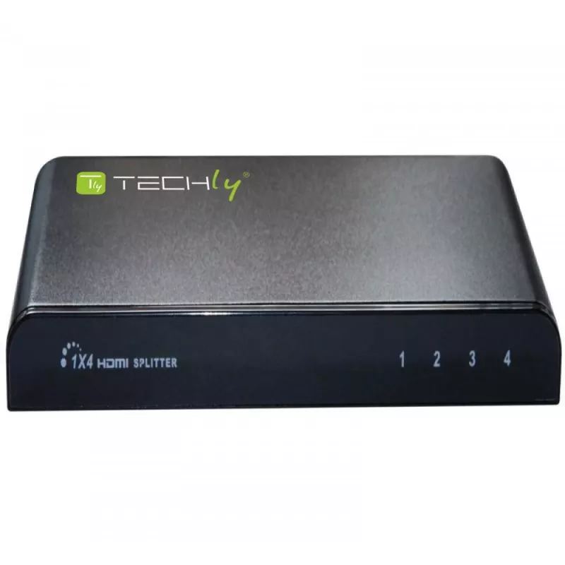 Techly HDMI sadalītājs, 4 virzienu, 4K*2K, IDATA HDMI-4K4, HDMI, 4x HDMI, 1x HDMI F, 4096 x 2160 pikseļi, melns, 36 biti