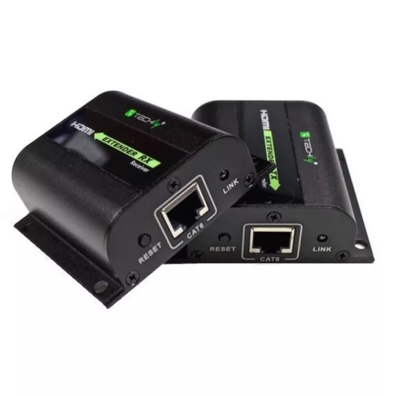 Techly HDMI paplašinātājs Full HD uz Cat.5E / 6 / 6A / 7 kabeļa, maks. 60 m, automātiska regulēšana IDATA EXT-E70I