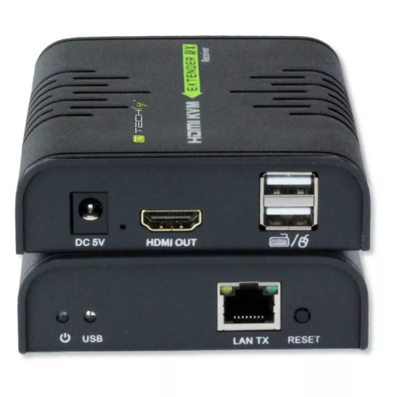 Techly IDATA HDMI-KVM2 KVM paplašinātājs Raidītājs un uztvērējs