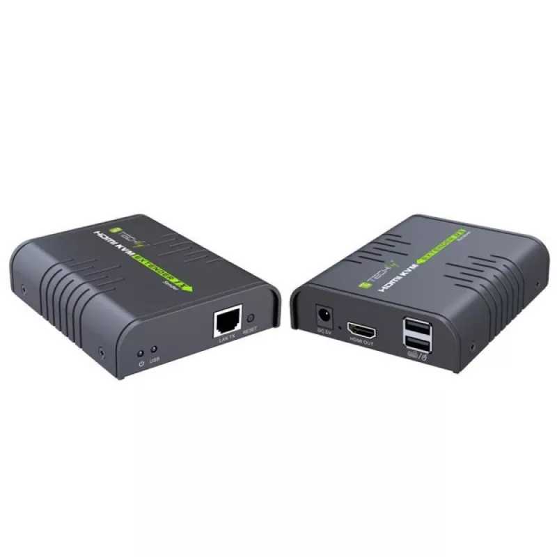 Techly IDATA HDMI-KVM2 KVM paplašinātājs Raidītājs un uztvērējs