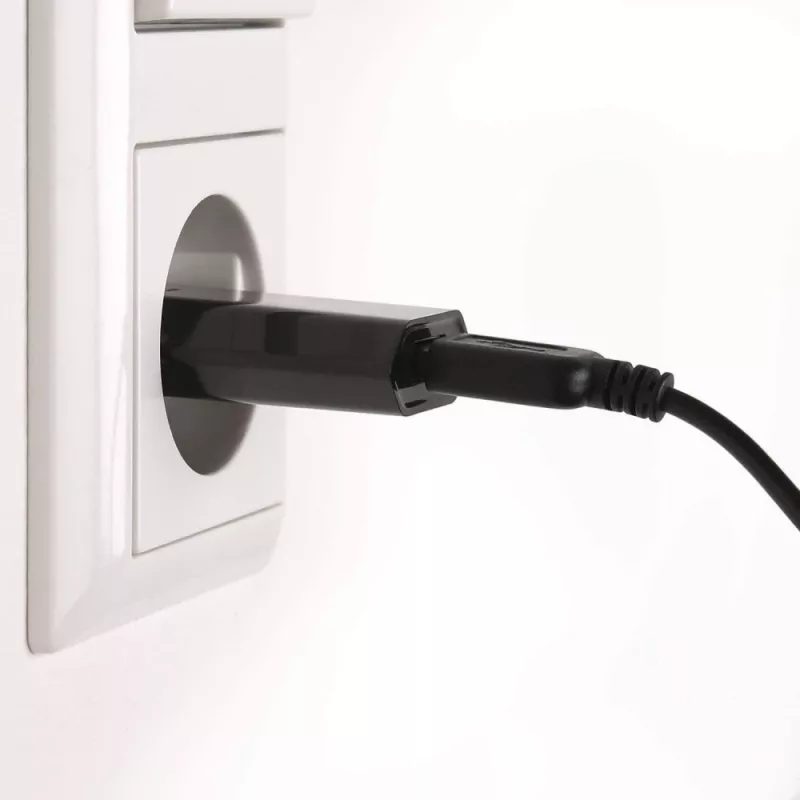 Techly Compact Charger USB 1A European Plug Melns