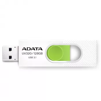 ADATA UV320 USB zibatmiņa 128 GB USB Type-A 3.2 Gen 1 (3.1 Gen 1) Zaļa, Balta