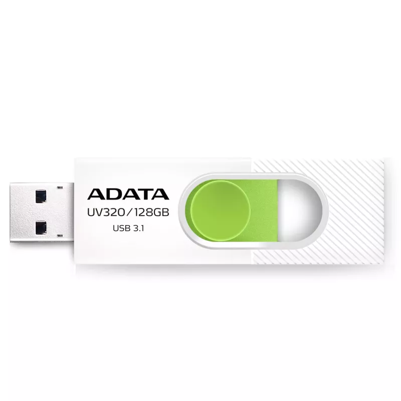 ADATA UV320 USB zibatmiņa 128 GB USB Type-A 3.2 Gen 1 (3.1 Gen 1) Zaļa, Balta