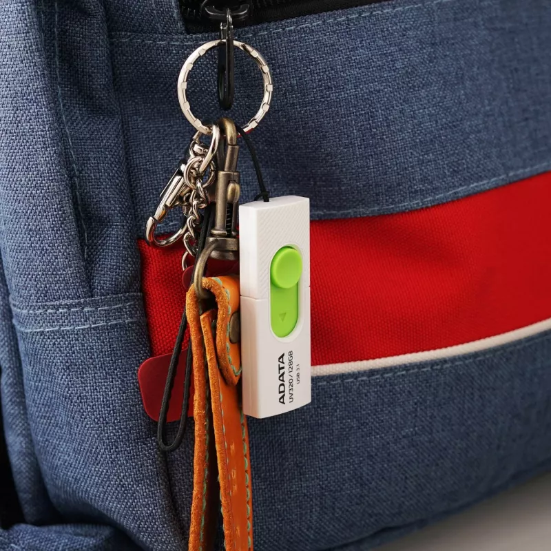 ADATA UV320 USB zibatmiņa 128 GB USB Type-A 3.2 Gen 1 (3.1 Gen 1) Zaļa, Balta