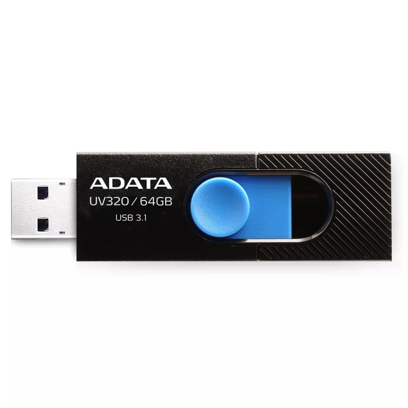 ADATA UV320 USB zibatmiņa 64 GB USB Type-A 3.2 Gen 1 (3.1 Gen 1) Melns, Zils