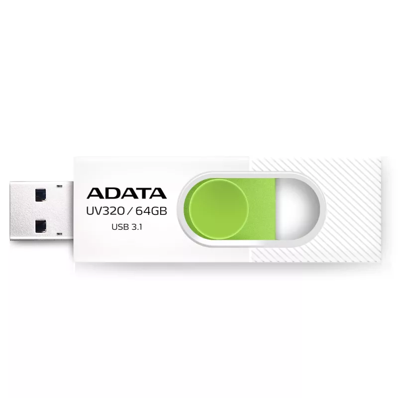 ADATA UV320 USB zibatmiņa 64 GB USB Type-A 3.2 Gen 1 (3.1 Gen 1) Zaļa, Balta
