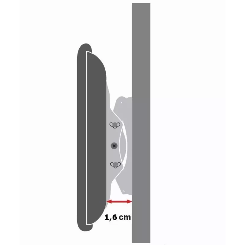 Techly sienas stiprinājums LED LCD televizoram 42-80, īpaši plāns, fiksēts, H600mm, ICA-PLB 860