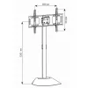 Techly ICA-TR12 TV stiprinājums/statīvs 177,8 cm (70 collas) Melns