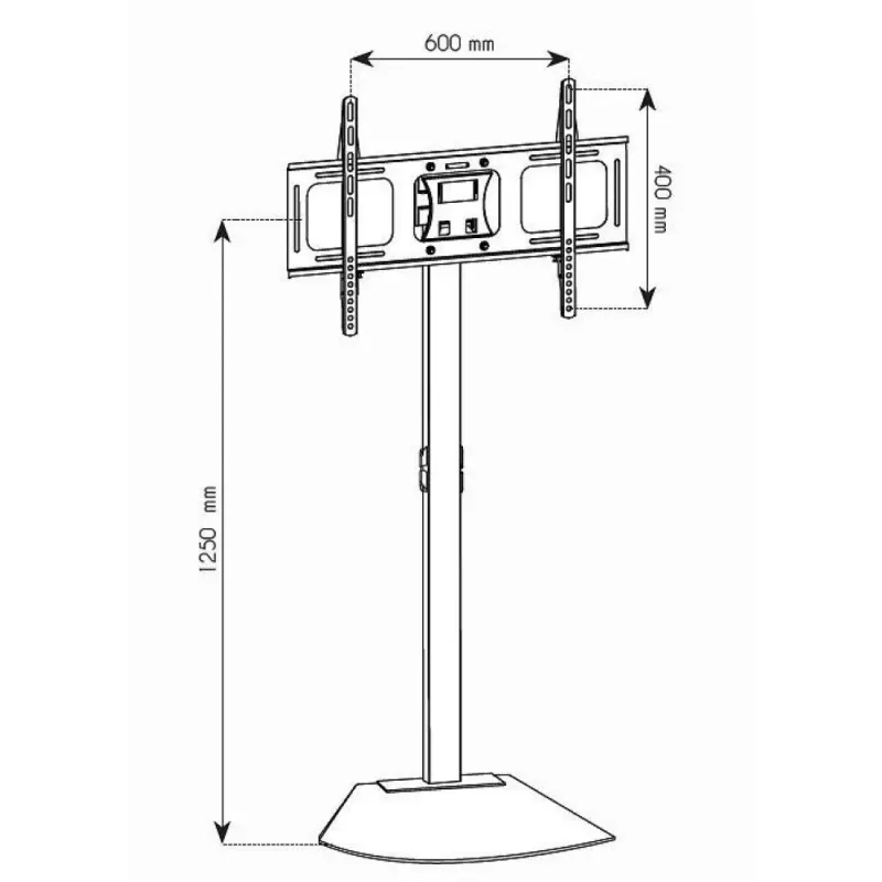 Techly ICA-TR12 TV stiprinājums/statīvs 177,8 cm (70 collas) Melns