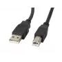 LANBERG USB kabelis USB 2.0 USB B - 3m Melns