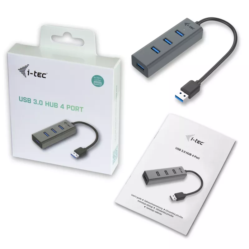 USB centrmezgls i-tec Metal USB 3.0 HUB 4 Port