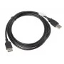 USB A–A kabelis LANBERG CA-USBE-10CC-0018-BK, USB 2.0, 1,8 m, melns