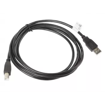 USB 2.0 kabelis LANBERG CA-USBA-10CC-0018-BK — 1,8 m, USB A (vīr.) uz USB B (vīr.), melns
